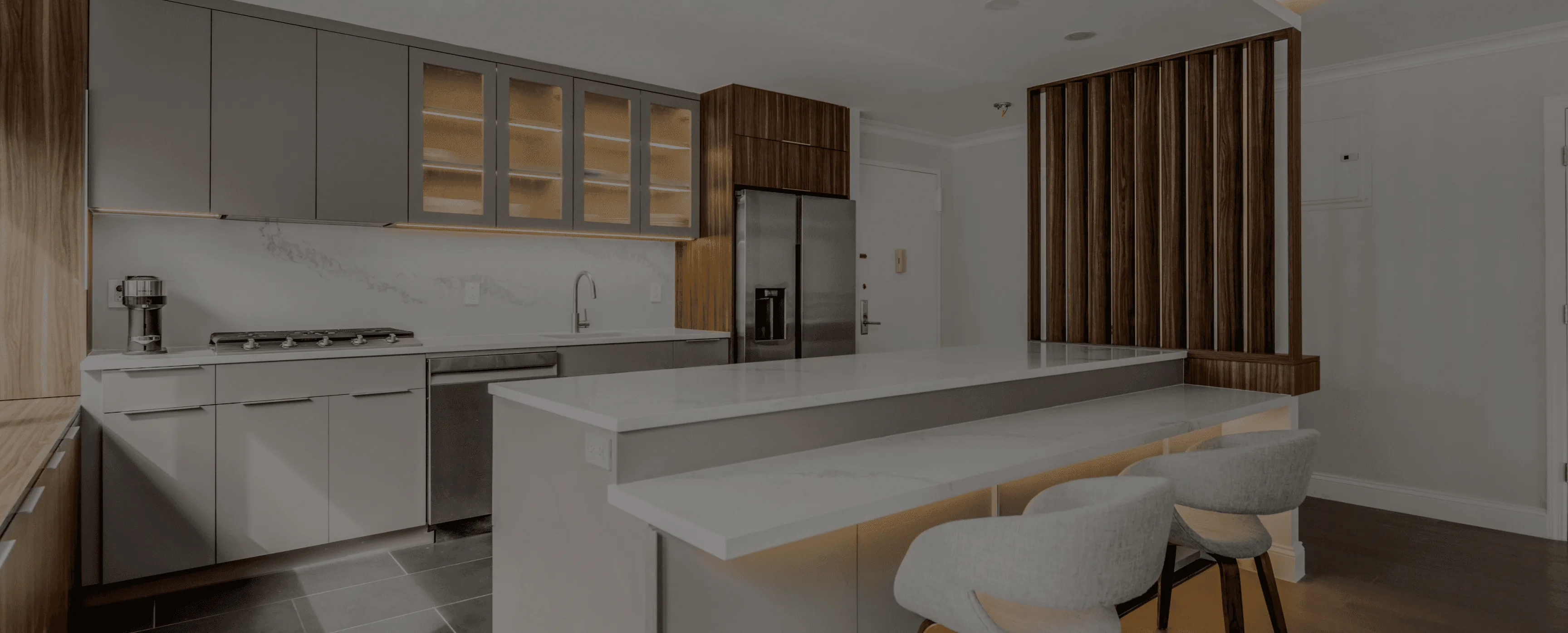 A renovated modern kitchen
