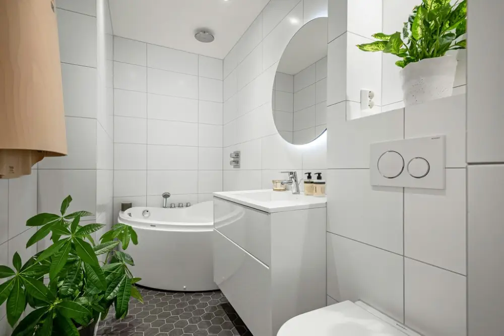 a modern bathroom renovation
