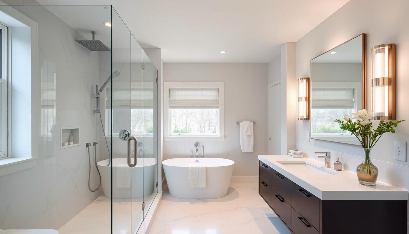 Completed bathroom renovation with proper permits in New York